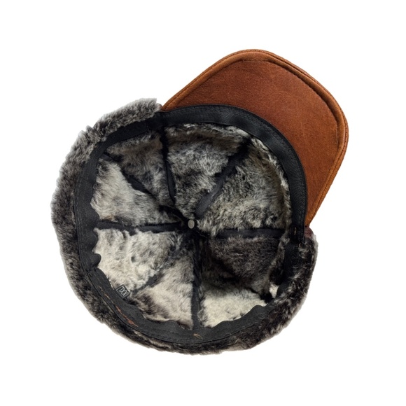 Real Shearling Sheepskin Leather Trapper Hat | Aviator Hat | Ushanka - Picture 4 of 7